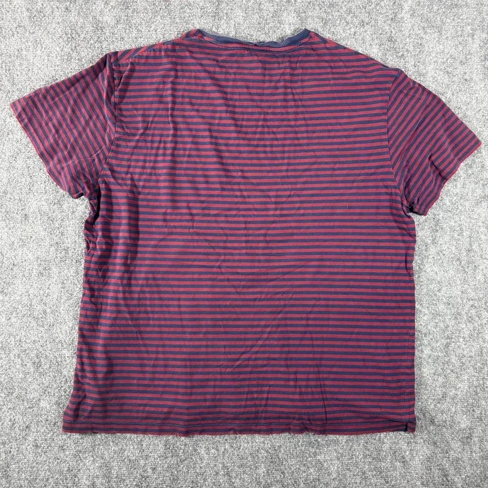 Polo Ralph Lauren Men's Striped Red Navy Blue Preppy Short Sleeve Shirt Sz XL